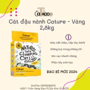 Cát vệ sinh đậu nành cho mèo Natural Tofu & Bentonite Vàng-2.8kg