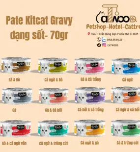 Pate Gravy Kit Cat cho mèo lon 70g