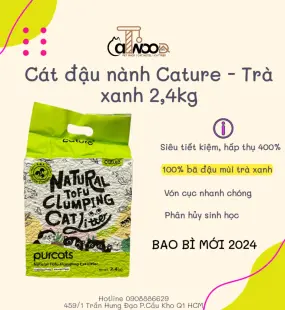 CÁT VỆ SINH CATURE ĐẬU NÀNH HƯƠNG TRÀ XANH 6L