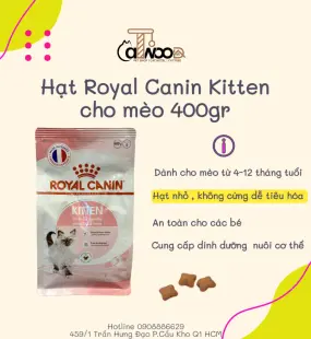 Thức ăn hạt cho mèo con Royal Canin Kitten 400gr và 2kg-Catwood