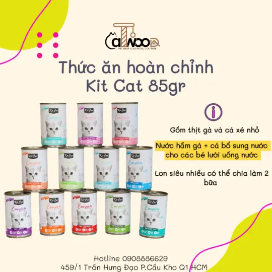 Thức ăn hoàn chỉnh Complete Cusine cho mèo Kit Cat- Lon 150gr