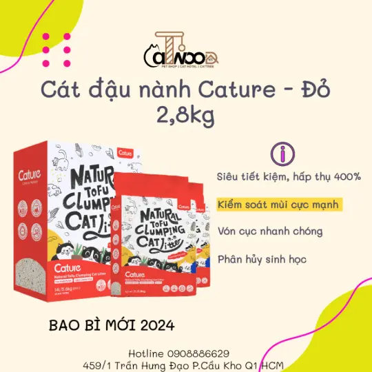 Cát vệ sinh đậu nành Cature - Natural Tofu Clumping Cat Litter