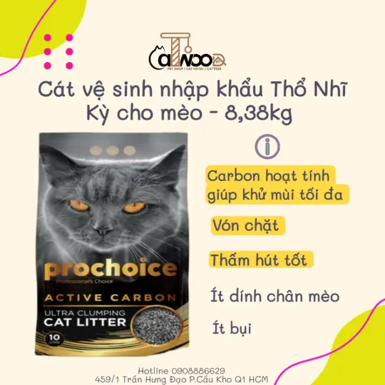 Cát Vệ Sinh Cho Mèo Prochoice Nhập Khẩu Thổ Nhĩ Kỳ - Túi 10L (8.38kg)